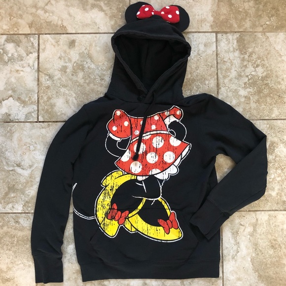 Disney Jackets & Blazers - Minnie Mouse Disney hoodie with bow ears on hood